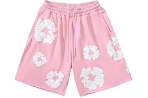 VPQILH Denim Tears Tuta da Donna Uomo Estiva Vendita, Completo Tuta con Stampa de Uomo, Maniche Corte T-Shirt e Pantaloncini Set da Unisex Comodo Sets Estivo, Hip Hop Stilistico, per Casual Fitness Jogging