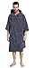 Produktbild Winthome Kapuzentuch für Erwachsene Herren Damen Bademantel mit Kapuze Beach Farbwechsel Beach poncho handtuch Schwimmen (grey)
