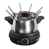 Acogedor familia veladas ahora se aún deliciosas. el set de fondue eléctrica para hasta ocho personas para la preparación y el disfrutar de carne o fondue de queso se puede utilizar.