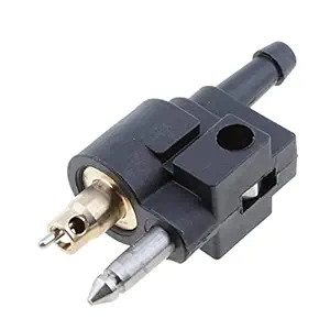 FLAWISH Fuel Line Connector Joint Black Fits for Yamaha Motor Outboard 6mm Male Mount Engines