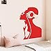 Produktbild Kunst design billig vinyl dekoration musik mädchen wandaufkleber abnehmbare haus dekor mode musiker aufkleber im schlafzimmer oder shop 29X41CM