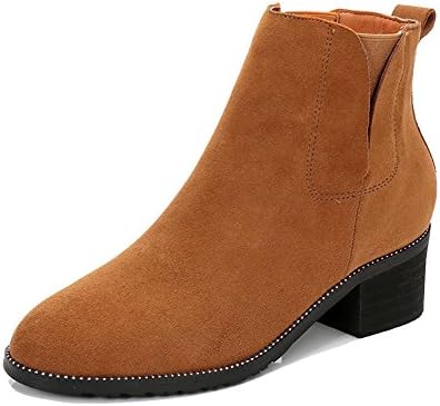 GJDE Martens Boots Fashion Women-Adult DX-A6168 Classic Short Boots, 38, caramel color [velvet]