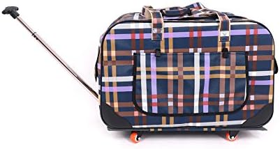 YQQ Pet Trolley Case Four-wheeled Large Dog Car Dog Pet Stroller Portable Universal Dog Bag Cat Pack Travel Pet Package (Color : Multi-colored)