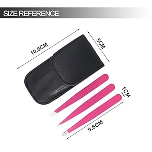Tweezers Precision 3 Piece Tweezers Set Beauty Gift Set Makeup Masters Includes Slant, Pointed & Flat Tip Tweezers with… - Image 2