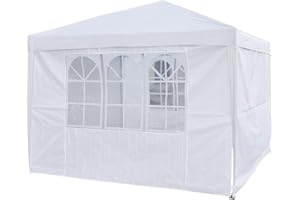 PANANA Pop Up Gazebo, Waterproof Pop Up Gazebo Marquee Garden Awning Party Tent CanopyPop Up Tent Garden Outdoor 2m/ 2.5m/3m
