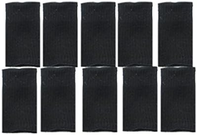 sourcingmap® Black Stretchy Finger Sleeve Protector 10 Pcs
