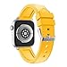 Produktbild Glowjoy Armbänder Kompatibel mit Apple Watch Series 4 40mm,Weiche Silikon Ersatz-Armbänder Verstellbare Sport Bracelet Band Wristband Armband Silikonband Uhr Zubehör für Damen & Herren (Gelb)