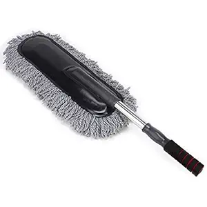 Glives Car Brush Adjustable Handle Dust Wax Brush Duster Mop Trailers Drag Telescopic Cleaning Dirt Stainless Handle Cleaner for All Car