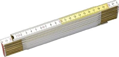 Stanley 0-35-458 Mesure pliante 2 m x 17 mm en bois Blanc/Jaune