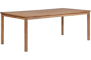 vidaXL Tavolo da Pranzo per Esterni Arredo Giardino Tavolino per Patio Tavolinetto da Giardino Tavola da Esterni Legno Massello di Teak
