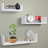 【Umweltfreundliches Material】: Aus hochwertigen MDF-Platten (Klasse E1) gefertigt ist das Wandregal Set feuchtigkeitsbeständig, verzieht sich nicht leicht. Mit Plattenstärke von 0.72