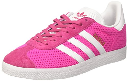 adidas Men's Gazelle Trainers, Footwear White/Shock Pink, Size UK 7 40 2/3 EU