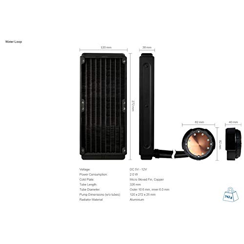ARCTIC - Liquid Freezer 240 - Sistema refrigeración líquida I Incluye 4 ventiladores F12 PWM PST I Compatible Intel y AMD - color negro - ARCTIC