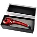CoFashion Tourmaline Ceramic Miraculous LCD Big Digital Display Automatic Hair Styling Curling Iron Magic Wand Party Club Curler Professional Curl Machine (Red)