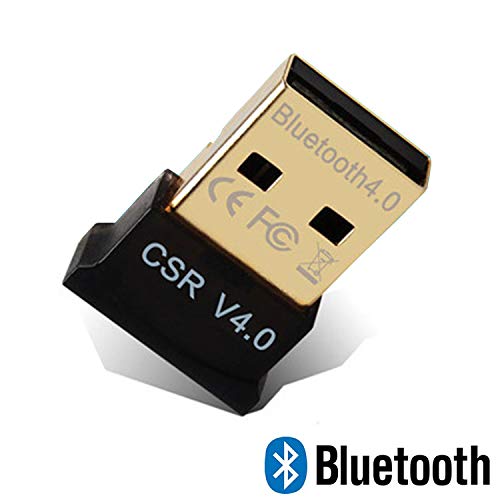 Homelink Mini USB Bluetooth 4,0 Dongle adaptador para PC portátil (cuadrado) * Compatible con ventana XP/Vista/7 (32 bits y 64 bits)/8 (32 bits y 64 bits)/8.1/10 negro