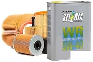 SOFIMA Kit tagliando auto, kit quattro filtri e 5 litri olio motore Selenia WR 5W40 (KF0031/so)