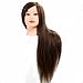 Neverland Beauty 26" 70% Real Hair Hairdressing Training Mannequin Hairdresser Training Heads With Free Clamp For College and Professional Use Brown