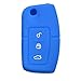 KMH Silicone Key Cover for ford Ecosport/Fiesta 3 Button Flip Key (Blue) RS.199.00