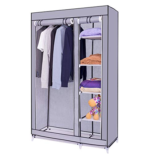 Dainty Armadio in Tessuto con Asta Appendiabiti, 110 x 175 x 45 cm, Armadio in Stoffa, Stabile e Pieghevole