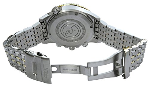 Xezo Men’s Air Commando Swiss-Quartz Chronograph Diver’s Watch D45-BU