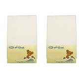 DK Glovesheets Two Fitted 83 x 50cm Crib Sheets 100% Combed Jersey Cotton - To Fit Chicco Next 2 Me Crib - WHITE - TWO PACKS