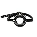 Produktbild FairOnly Silikon-Bügel auf Gag mit Oral Ledergürtel Deep Throat Blow Job Lip offener Mund Gag mit Bondage Adjustable Strap Paar BDSM Adult Slave Rollenspiel Sex-Spielzeug Black