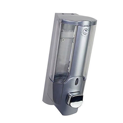 MagiDeal Seifenspender, Seifendosierer für Duschgel, Shampoo, Seife. Auch als Dispenser für Reinigungsmittel geeignet. 350 ml/450ml Fassungsvermögen. aus ABS Kunststoff. Gelspender schafft Ordnung in Bad und Dusche. – 450ml Einzel Kopf, 8,3 x 18,7 x 9,5 cm - 6