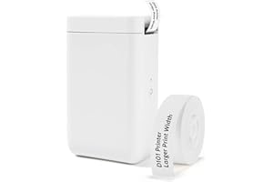 NIIMBOT D101 Etikettendrucker mit 1 Rolle Starterband, tragbarer intelligenter Aufkleberdrucker für den Einsatz zu Hause, im Büro, in der Schule