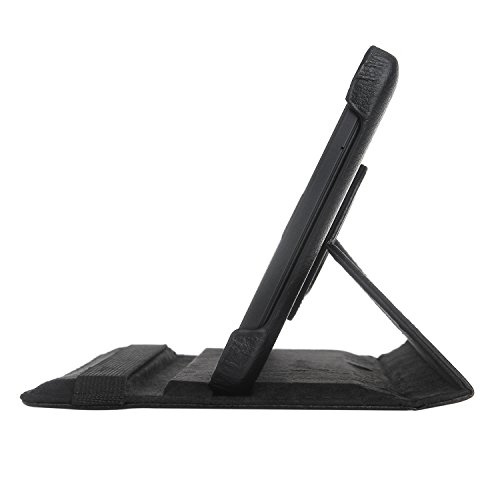 EnGive 360° Drehbares Ledertasche Schutzhülle Leder Tasche Samsung Galaxy Tab 3 7.0 Lite T110 T111 (7 Zoll) Hülle (Samsung Galaxy Tab 3 7.0 Lite, Schwarz) - 4