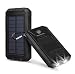 Produktbild OOBY 24000Mah Portable Solar Power Bank, Starke Wasserdichte Mobile Power Mit 2 LED Taschenlampe, 3 High Speed Output Und USB Externer Akku Für Iphone, Samsung Galaxy, Ipad, Gopro Kamera Und Android Phone.,Black