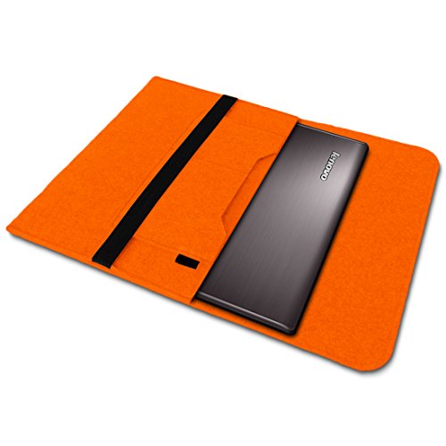 Schutzhülle Sleeve Cover Laptop Hülle für Lenovo Yoga 910 / 900 / 900S / 510S / 710S / 720 Filz Case Tablet Bag Filztasche Notebook von UC Express® , Farben:Orange - 2