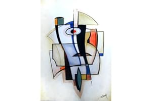 ETA-BL Tableau Toile Abstraite | Véritable Peinture sur Toile | 100% Peint à la Main | Dimensions : 60/90 cm | Décoration Murale Moderne Contemporaine | Tableau Signé par L'Artiste