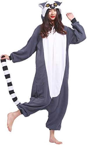 Unisex Adult Pajamas Animal Cosplay Ring Tail Lemur Suitable For height 140-187cm