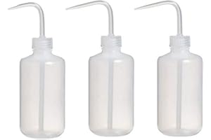 Uotyle Capacity Tattoo Wash Plastic Green Soap Squeeze Bottle for vinaigrettes/Detergent/Shower Gel Washing Bottle Plastic Bottle Squeeze Bottle Elbow Bend Wash Bottle Laboratory Equipment,250ml 3 Pcs