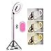 Produktbild JIAWEI LED-Ringlicht - 33 cm Dimmbares Fülllicht Mit Stativ Und 2 M Teleskopstütze - Für Make-Up, YouTube-Videos, Live- Und Fotoshootings,Pink