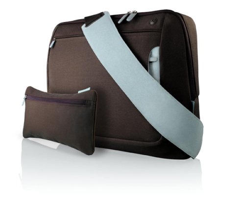 Belkin Messenger Bag Kuriertasche (Umhängetasche für Notebooks bis zu 43,2 cm (17 Zoll)) schokolade/turmalin - 2