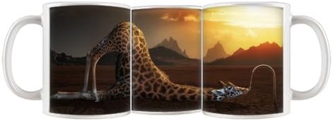 Drinking Giraffe At Sunset Custom Coffee Mug Tea Cup Office Product