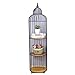 ZZJCY Bird Cage Flower Stand DREI-Schicht-Schmiedeeisen Massivholzboden Rahmen Geeignet Für Indoor Einfache Lagerregal Ornamente Können Aufgehängt Werden,Black