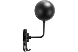 NCONCO Helmet Holder Wall, Wall Mounted Helmet Stand with Hooks, Helmet Mount for Motorcycle Accessories, 180° Rotation Hat Holder for Motorcycle Helmet, Baseball Helmets Holds up to 33 lbs with 2 Hooks