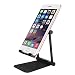 Produktbild Multi-Winkel-Telefon-Standplatz-Doppeltes faltbares Aluminium-Telefon-Halter-Justierbare Universalwiege Kompatibel mit iPhone, Nintendo Schalter, Huawei, Samsung, Zubehör-Schreibtisch, schwarz