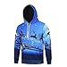 Produktbild Geilisungren Hoodie Herren 3D Druck Kapuzenpullover Weihnachten Sweatshirt Sankt Weihnachtsmann Schneeflocke Renntier Muster Pullover Übergrößen Langarm Tops Bluse für Männer Gr.S-5XL