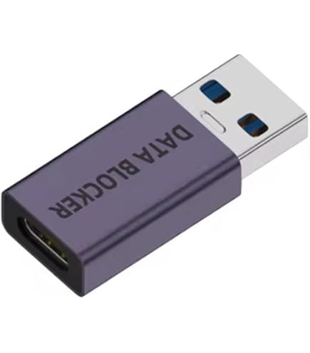 USB-C Data Blocker 2-Pack - 240W PD Charging Only, 100% Data Transfer Protection Against Juice Jacking
