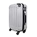 Produktbild Todeco – Handgepäck für Kabine – Größe (inkl. Räder): 56 x 38 x 22 cm – Innenmaße: 49 x 35 x 21 cm – Gepäckwagen 51 cm, Silber, ABS, Ecken geschützt