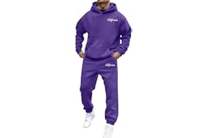shownicer Survêtement Homme à Capuche Ensemble Jogging 2 Pièces Track Suit Sweat Hoodies et Pantalon Manches Longues Ample et Confortable Combinaison de Sport