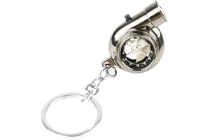 Porte-clés Turbo électrique, Porte-clés Turbo Chrome Avec Son Et Lumière, Porte-clés Turbocompresseur à Roue De Compresseur Rotatif Pour Cadeau D'anniversaire