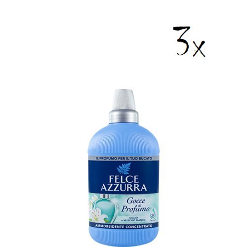 3 Felce Azzurra Suavizante concentrado Gocce Di pofumo Lily Almizcle Blanco 750 ML