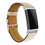 BZLine für Fitbit Charge 3 Watch Armband, Luxus Leder Einstellbar Armband Strap Band Ersatz Uhrenarmband für Fitbit Charge 3