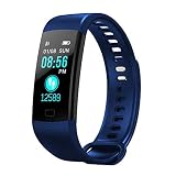 Fitness Armbanduhr/Dorical Aktivitätstracker Schlafmonitor Wasserdicht Sport Tracker Schrittzähler mit Pulsmesser Kalorienzähler Uhrren für Kinder Damen Herren Vibrationsalarm mit iOS Android(Blau)