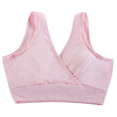 La Cabina Brassière d’Allaitement Soutien Gorge Maternité -Soutien Gorge Sport Push Up-Soutien Gorge Sans Armature-Sous-vêtements Maternité pour Femme Enceinte (L, rose)