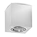 Produktbild JVS Aufbauleuchte Aufbaustrahler Deckenleuchte Aufputz Led Milano GU10 Fassung 230V eckig alu-silber schwenkbar Deckenleuchte Strahler Deckenlampe Aufbau-lampe CUBE Downlight aus Aluminium